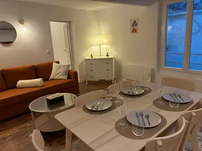 Coin salon dans l'établissement Appartement chic & cosy - 6 couchages Angers