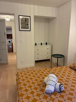 Un ou plusieurs lits dans un hébergement de l'établissement Appartement chic & cosy - 6 couchages Angers