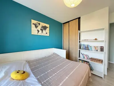 Un ou plusieurs lits dans un hébergement de l'établissement Le Bignon - Wifi, TV, 4 personnes, 1 min à pied du tram