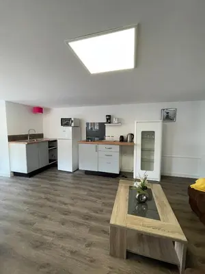 Cuisine ou kitchenette dans l'établissement Le Nid Marin