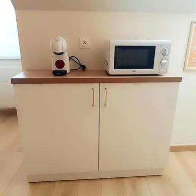 Cuisine ou kitchenette dans l'établissement Le Rachel