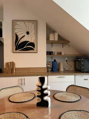 Cuisine ou kitchenette dans l'établissement Casa Foglia - Near station, view of Jardin des Plantes