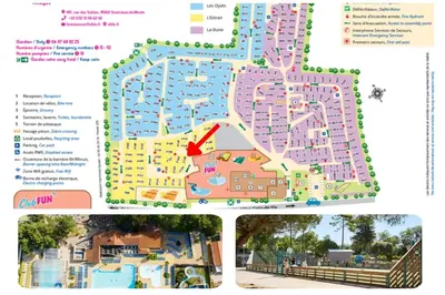 Plan de l'établissement Les Pins Dorés- F125S - Clim- Animaux- Camping 4