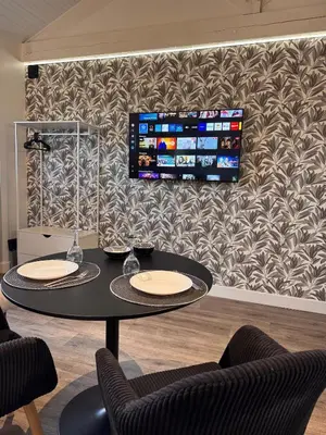Télévision ou salle de divertissement dans l'établissement Appartement - Les Herbiers, France