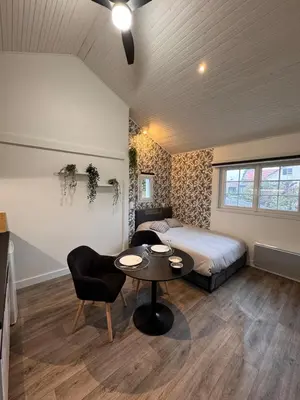 Un ou plusieurs lits dans un hébergement de l'établissement Appartement - Les Herbiers, France
