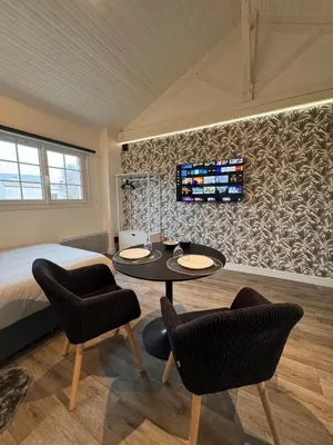 Télévision ou salle de divertissement dans l'établissement Appartement - Les Herbiers, France