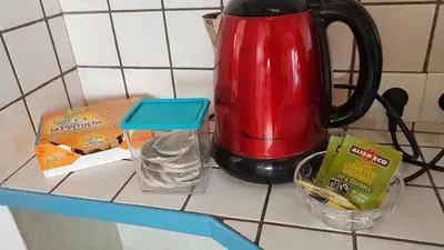 Plateau bouilloire dans l'établissement La choletaise