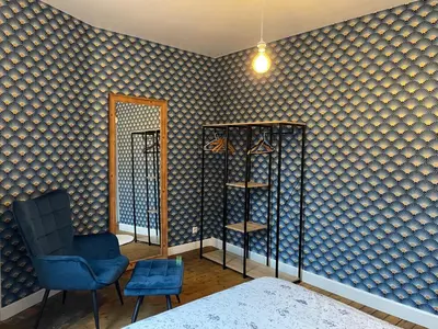 Coin salon dans l'établissement Petite maison au cœur de la ville
