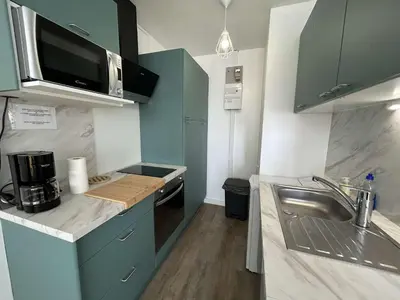 Cuisine ou kitchenette dans l'établissement SH110-066 - Appart 2 pièces 4 couchages SAINT HILAIRE DE RIEZ