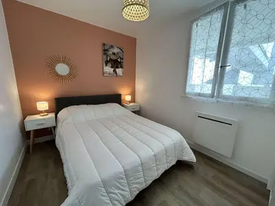 Un ou plusieurs lits dans un hébergement de l'établissement SH110-066 - Appart 2 pièces 4 couchages SAINT HILAIRE DE RIEZ