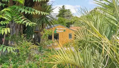 Plan de l'établissement La Lodge Océane avec piscine, plage à pied