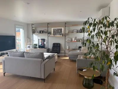 Coin salon dans l'établissement Bright house 8 people, close to Atlantis Nantes