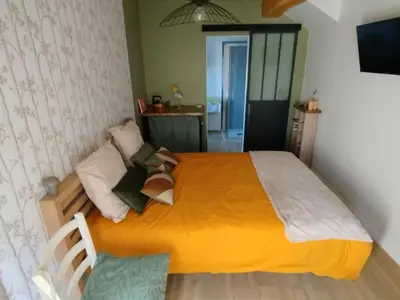 Un ou plusieurs lits dans un hébergement de l'établissement Chambre Nature Gould'Oie Zen