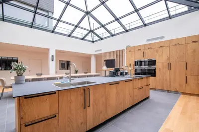 Cuisine ou kitchenette dans l'établissement L'Atelier 23, Penthouse au coeur de Cholet