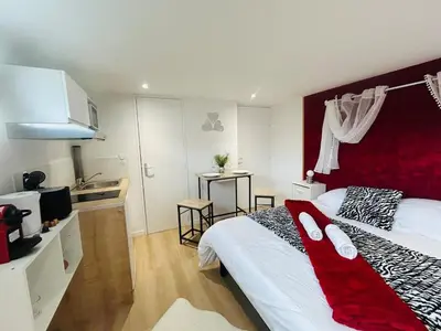 Un ou plusieurs lits dans un hébergement de l'établissement Casa Rubis