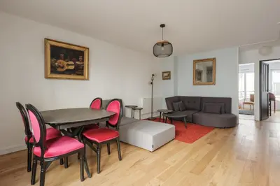 Coin salon dans l'établissement Appartement Calme en Centre-ville avec Parking