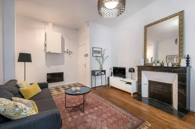 Coin salon dans l'établissement Bel appartement proche de la Place Graslin