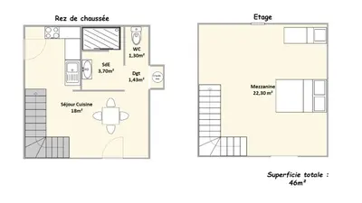 Plan de l'établissement les gites de la menie