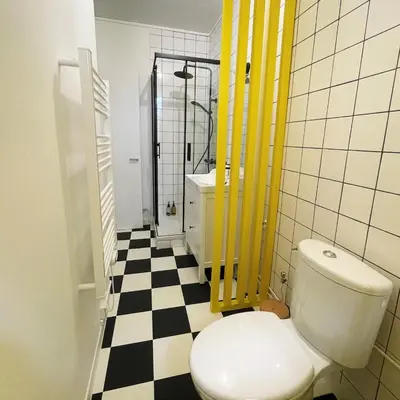 Salle de bains dans l'établissement Le Mondrian - Vue sur Erdre - Proche Gare-Tram