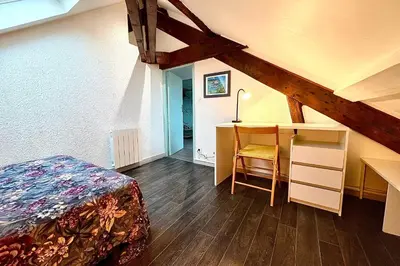 Un ou plusieurs lits dans un hébergement de l'établissement Appartement lumineux idéal pour 4 à Nantes