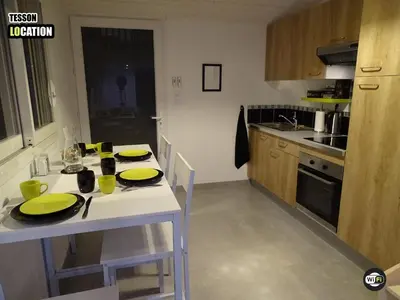 Cuisine ou kitchenette dans l'établissement Studio Les Epesses