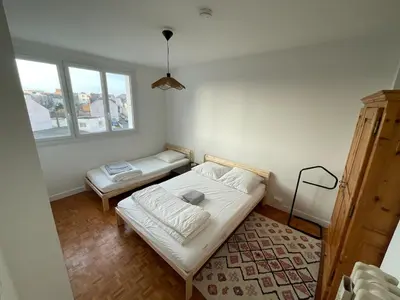 Un ou plusieurs lits dans un hébergement de l'établissement Apartment with exceptional views