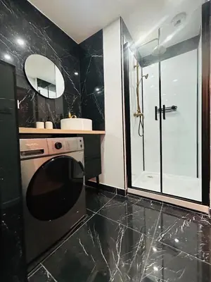 Salle de bains dans l'établissement Casa Belfort T2 avec Jardin