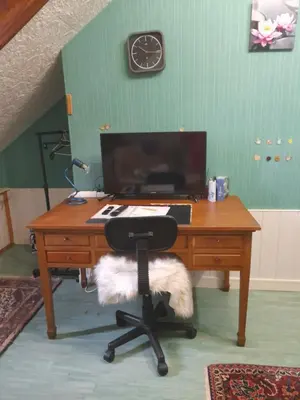 Télévision ou salle de divertissement dans l'établissement chambre d'hôte La Varenne