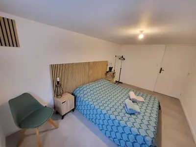 Un ou plusieurs lits dans un hébergement de l'établissement appartement 700 mètres de la mer