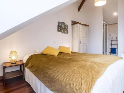 Un ou plusieurs lits dans un hébergement de l'établissement Duplex calme proche plage, parking sécurisé, petit animal accepté - FR-1-306-1322