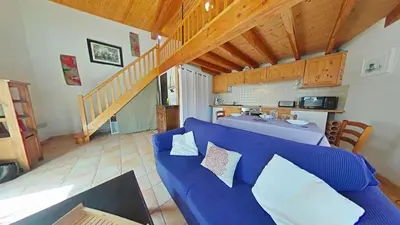 Cuisine ou kitchenette dans l'établissement BA000-22C Maison studio mezzanine - 3 couchages BARBATRE