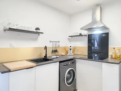 Cuisine ou kitchenette dans l'établissement Le Noisetier, Parking, Calme, 20 min Rennes