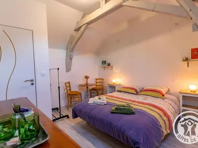 Un ou plusieurs lits dans un hébergement de l'établissement Chambre d'hôtes à Chalonnes-sur-Loire avec petit déjeuner - FR-1-622-119