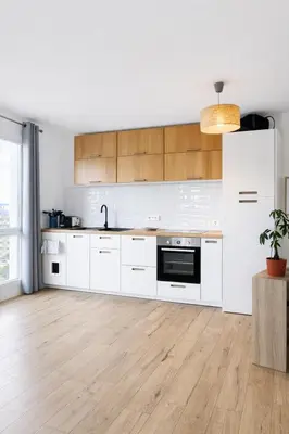 Cuisine ou kitchenette dans l'établissement New L'Alexandre Comfort Space and View