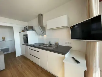 Cuisine ou kitchenette dans l'établissement SH290-046 - Appart studio cabine 4 couchages SAINT HILAIRE DE RIEZ