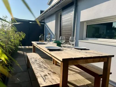 Balcon ou terrasse dans l'établissement Havre de paix avec terrasse au cœur de Nantes