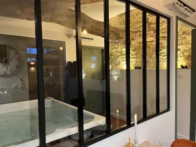 Salle de bains dans l'établissement La Merletière