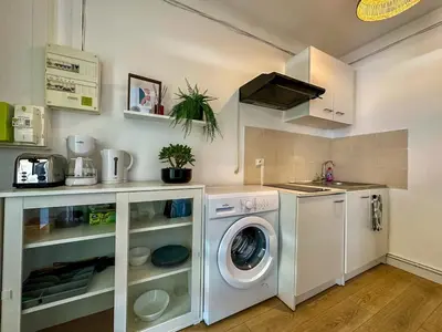 Cuisine ou kitchenette dans l'établissement Studio proche Zenith & Atlantis