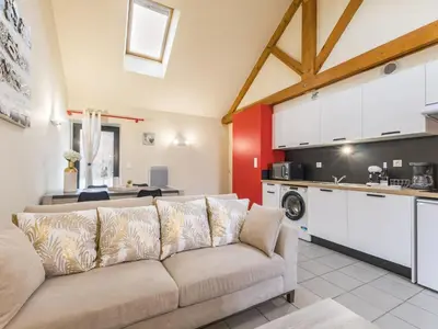 Cuisine ou kitchenette dans l'établissement Gîte rural rénové avec terrasse en campagne, accepte animaux - FR-1-306-1327