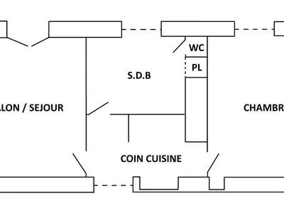 Plan de l'établissement Gîte Charmant au Château - Wifi & Parking Inclus - FR-1-306-1329