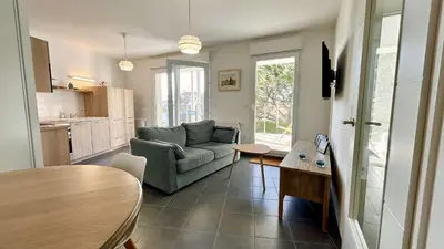 Cuisine ou kitchenette dans l'établissement GU000-115 Appartement 2 pièces 2 couchages- la Guérinière