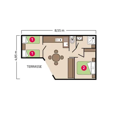 Plan de l'établissement Camping les Chalands Fleuris