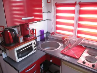 Cuisine ou kitchenette dans l'établissement Studio aux portes d'Angers