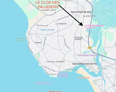 Plan de l'établissement le CLOS des PALUDIERS chambre MOLENE