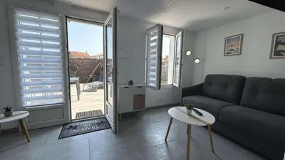Coin salon dans l'établissement NO000-11R Mais 2 pièces - 4 couchages NOIRMOUTIER EN L'ILE