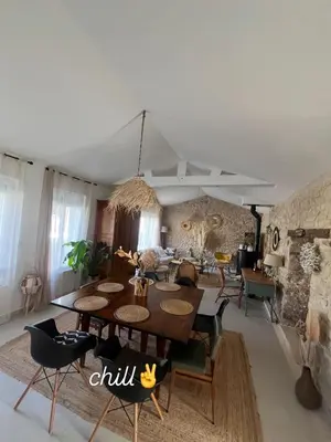 Coin salon dans l'établissement Mon Hameau de Charme aux portes de Nantes