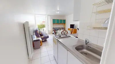Cuisine ou kitchenette dans l'établissement Le Studio des Nenuphars
