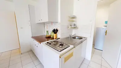 Cuisine ou kitchenette dans l'établissement Le Studio des Nenuphars