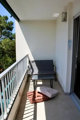 Balcon ou terrasse dans l'établissement Appartement avec terrasse vue mer à Pornic