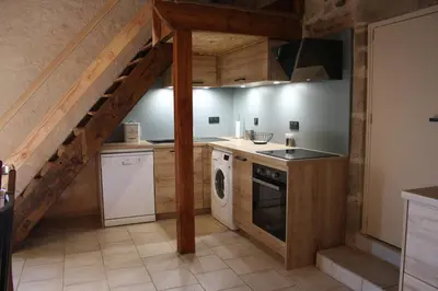 Cuisine ou kitchenette dans l'établissement Le domaine du plessis